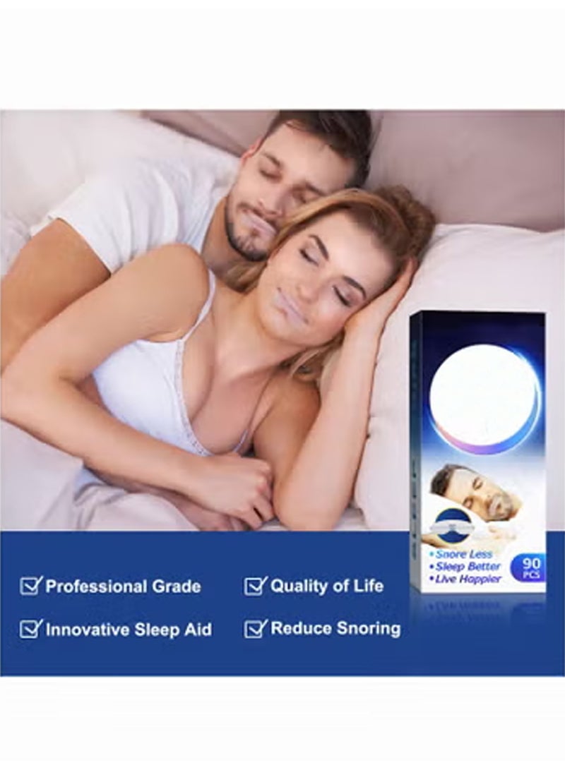 Anti Open Mouth and Closed Mouth Patch for Sleeping 90Pcs Anti Snoring Mouth Tape Sleep Stop Snoring Breathing Patch Suitable for Improving Sleep and Relieving Snoring - Image 2