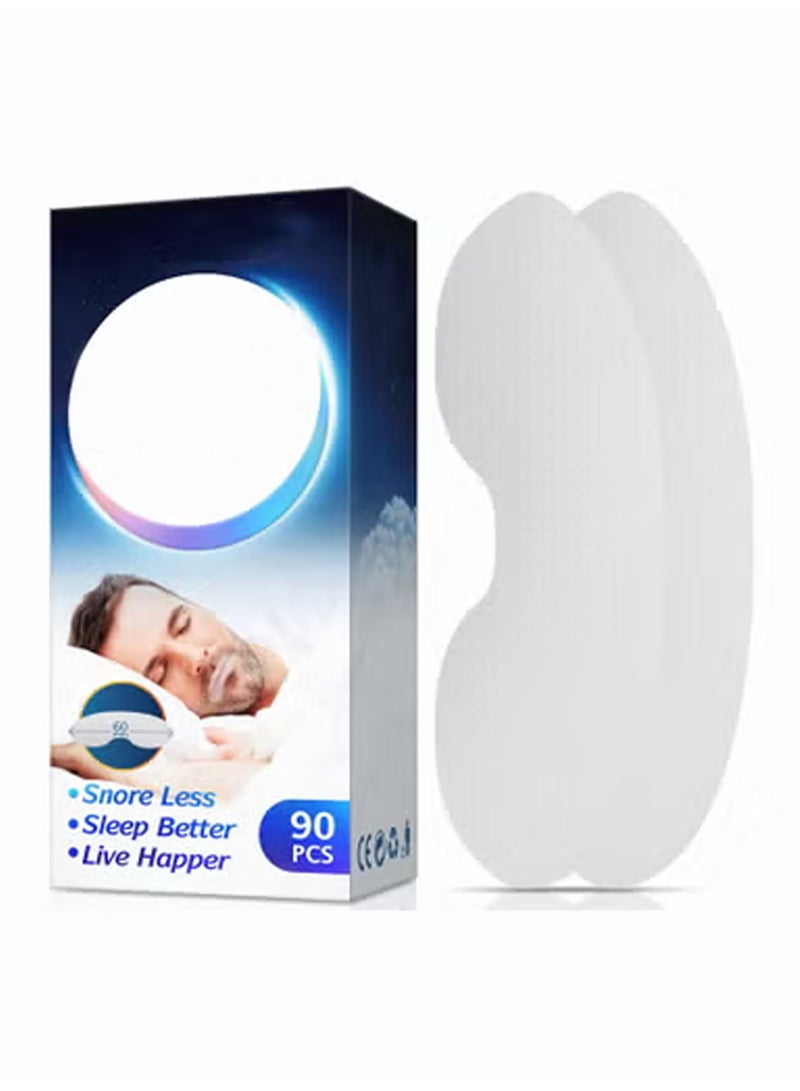 Anti Open Mouth and Closed Mouth Patch for Sleeping 90Pcs Anti Snoring Mouth Tape Sleep Stop Snoring Breathing Patch Suitable for Improving Sleep and Relieving Snoring - Image 1