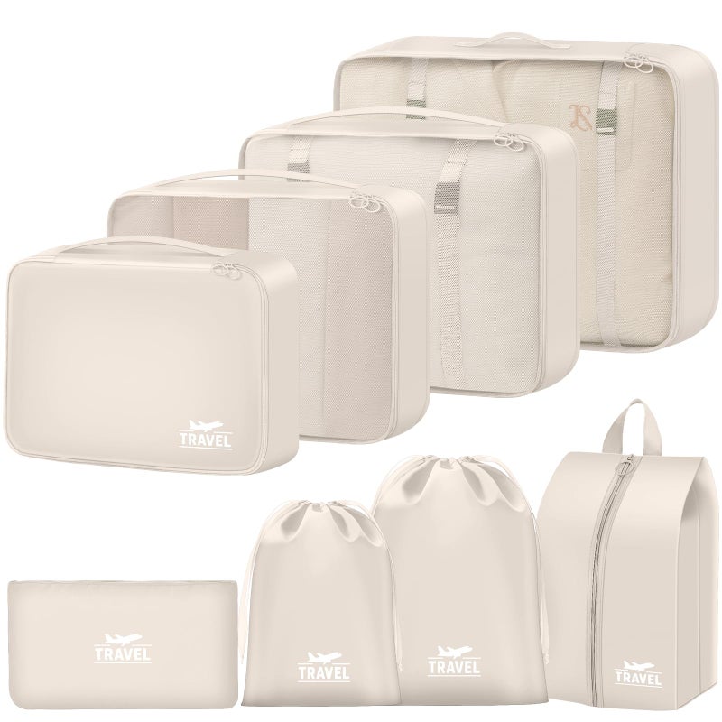 YEEYAA 8 Set Packing Cubes for Travel Suitcase Organizer Bags Luggage Packing Cubes Set Travel Essentials Accessories Gifts for Women - Image 2
