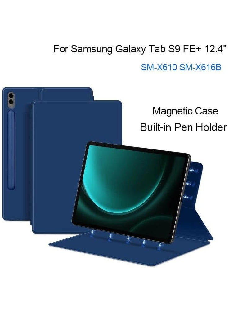 Magnetic Case for Galaxy Tab S9 FE Plus 2023 (SM-X610/SM-X616), Slim Lightweight Protecitve Cover with Pen Holder for Galaxy Tab S9 FE+ - Image 2