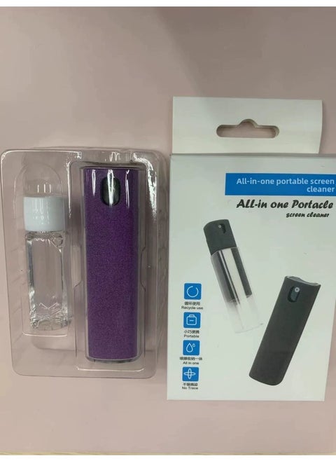 Mobile Phone Screen Cleaner Laptop Computer Cleaning Spray Wipe Dust Tool Source Digital Computer Cleaning Supplies-Color:Purple Cleanser + 10ml Refill Solution Two-in-one Set