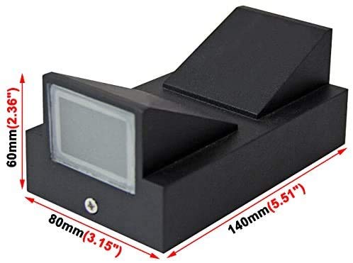 Homenique 6W LED Outdoor Exterior Wall Step UPDown Light Fixture Lamp Black Finish Warm White Metal - Image 3