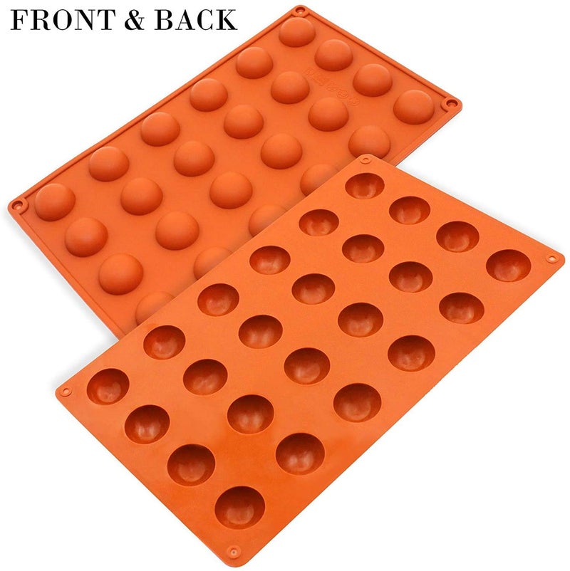 Zollyss Silicone Half Round Chocolate Mould | 24 Cavity Pack of 1 | Multi Color Silicone Mould of 29.3 X 17 X 1.4 cm | Decorating Tool for Mousse Dessert - Image 5