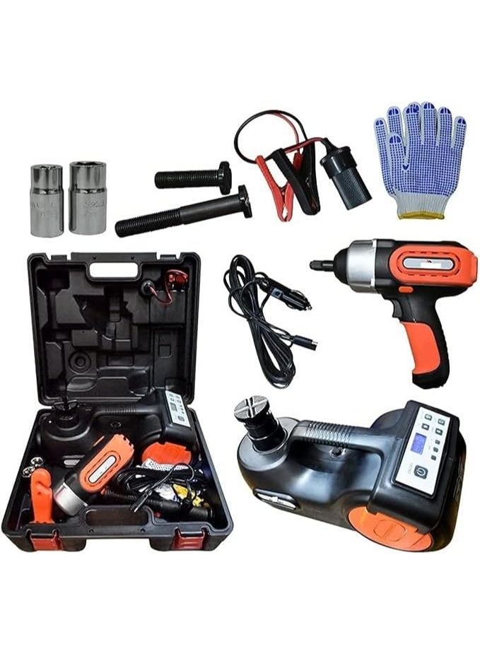 5 Ton Electric Digital Car Lift Hydraulic 3x1 with Electric Drill and Air Compressor for Easy Emergency Tire Change - Image 1