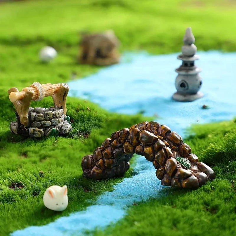 BHOOLU&GOOLU Cute Fairy Garden Miniature Stone Bridge - 2 Pcs Set - Image 5