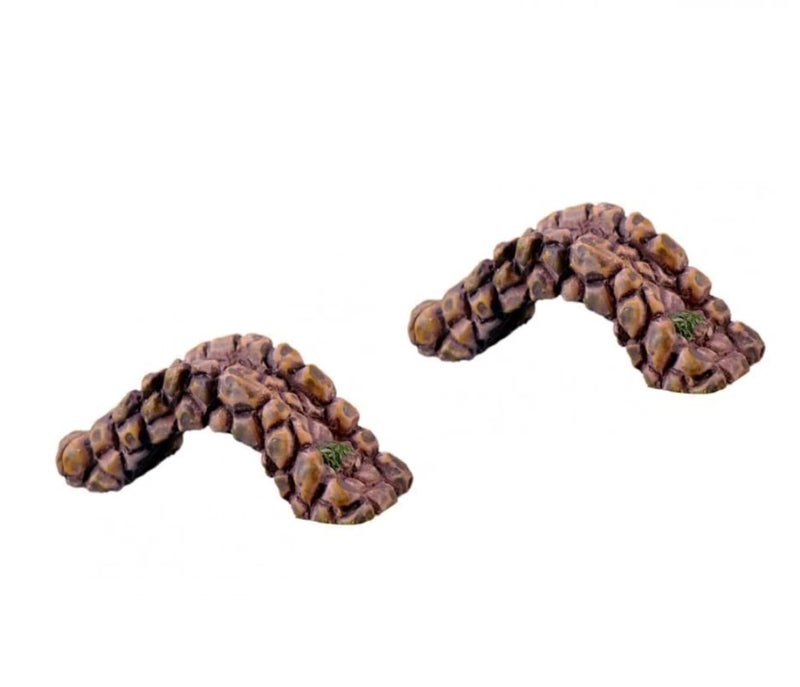 BHOOLU&GOOLU Cute Fairy Garden Miniature Stone Bridge - 2 Pcs Set - Image 1