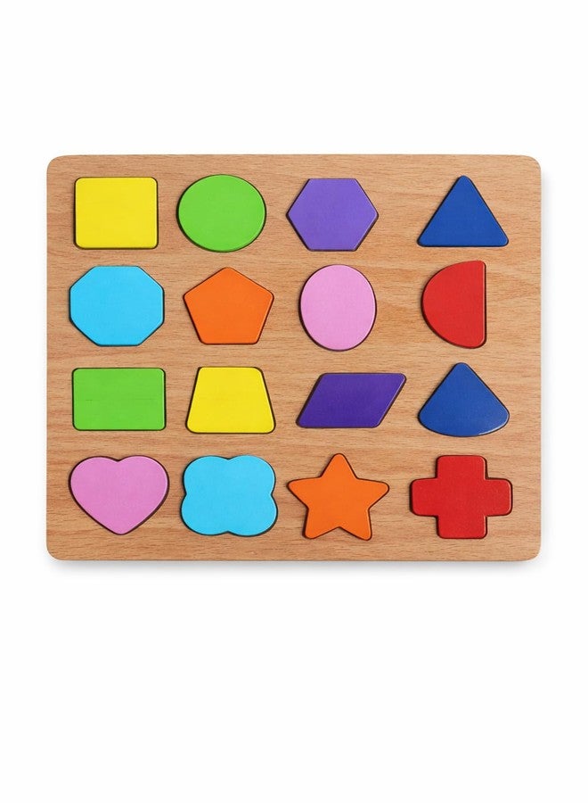 eToymart Wooden Alphabet, Numbers & Shapes Puzzle Set for Kids | 3-in-1 Early Learning Educational Wooden Board | ABC Letters, 0–9 Numbers, Shapes Puzzle | Montessori Toy for Toddlers (Age 2–6 Years) - Image 3