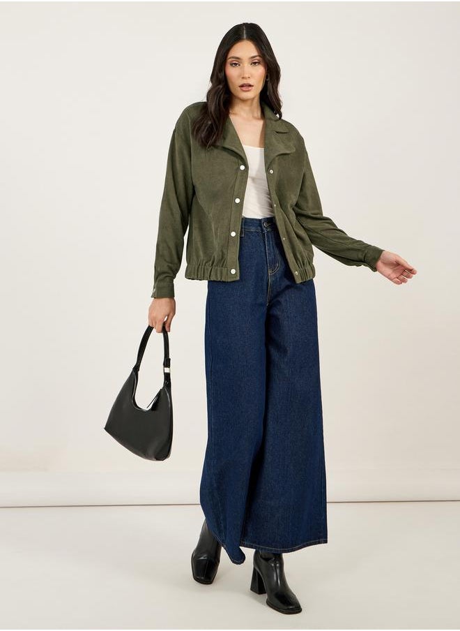 Styli - Regular Fit Regular Length Corduroy Bomber Jacket - Image 1