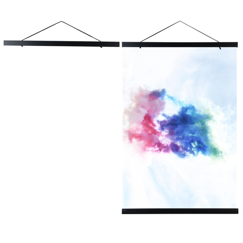 Medog Magnetic Poster Hanger Frame  8 Wide Magnetic Poster Hanger Frame  Display Posters 8x10 8x12 8x18 Picture Frame in Black Wall Hanging Frame  Solid Wood  Black 1 Pack - Image 1