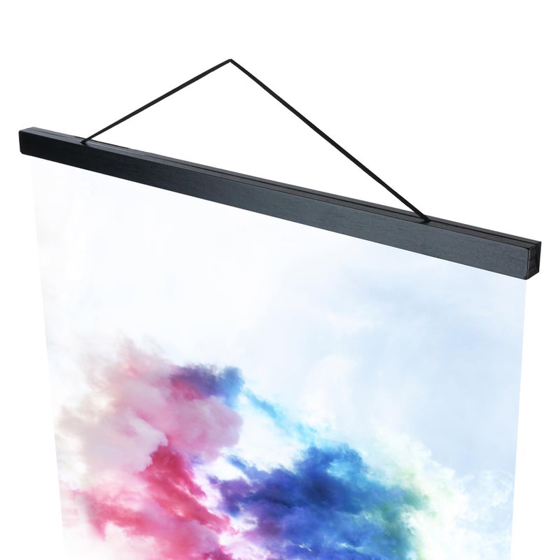 Medog Magnetic Poster Hanger Frame  8 Wide Magnetic Poster Hanger Frame  Display Posters 8x10 8x12 8x18 Picture Frame in Black Wall Hanging Frame  Solid Wood  Black 1 Pack - Image 4