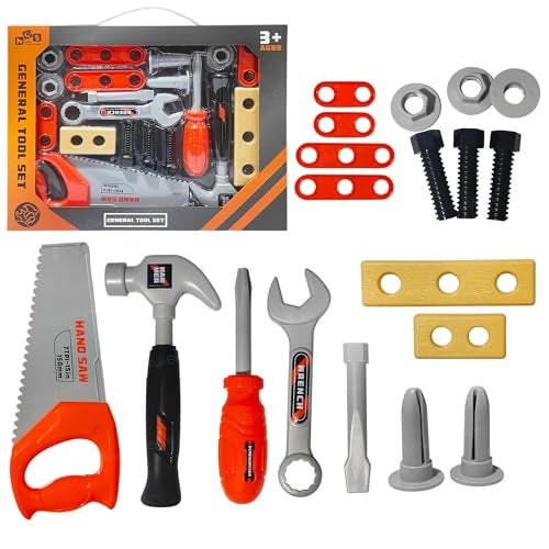 FunBlast Tool Kit Set Toy for Kids, Set of 19 Pcs; Little Engineer Tool Kit Toys, Pretend Play Toys for Boys, Role Play Toys for Toddlers, Learning Toy for Boys, Children (Multi-Color) - Image 1