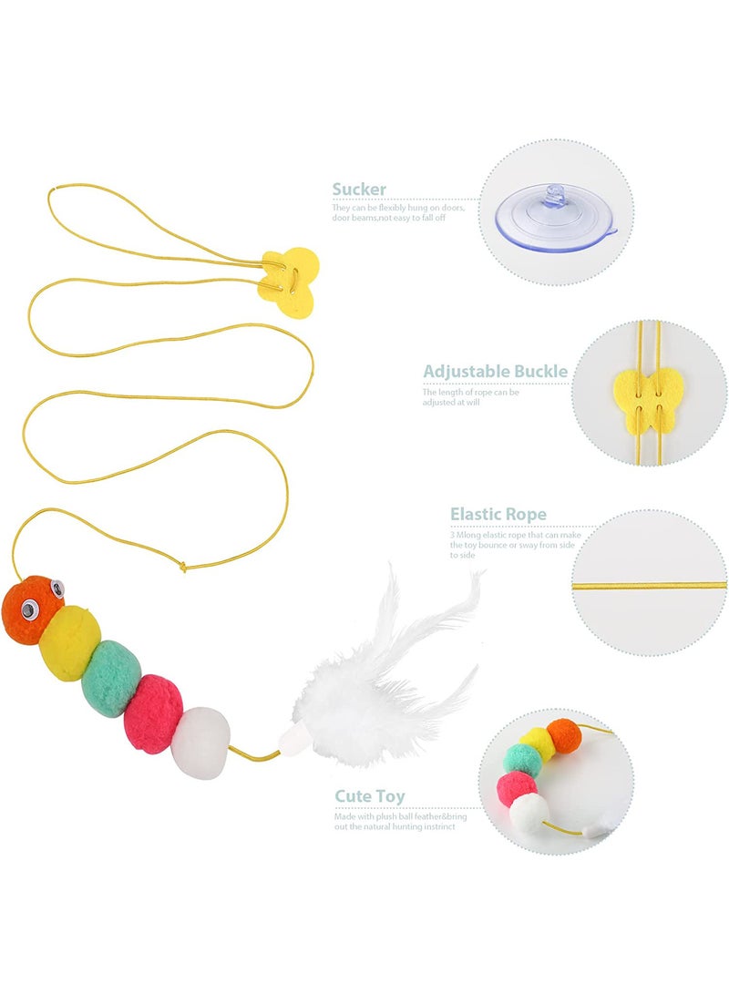 MissTiara 4PCS Hanging Cat Toys for Indoor Cats,Interactive cat Toys for Indoor Cats ,Hanging Door Bouncing Cat Toy ,Interactive Cat huntingToys for Kitten Indoor Door Frame - Image 5