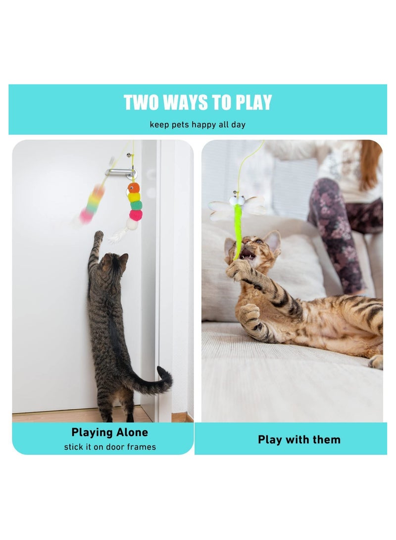MissTiara 4PCS Hanging Cat Toys for Indoor Cats,Interactive cat Toys for Indoor Cats ,Hanging Door Bouncing Cat Toy ,Interactive Cat huntingToys for Kitten Indoor Door Frame - Image 4