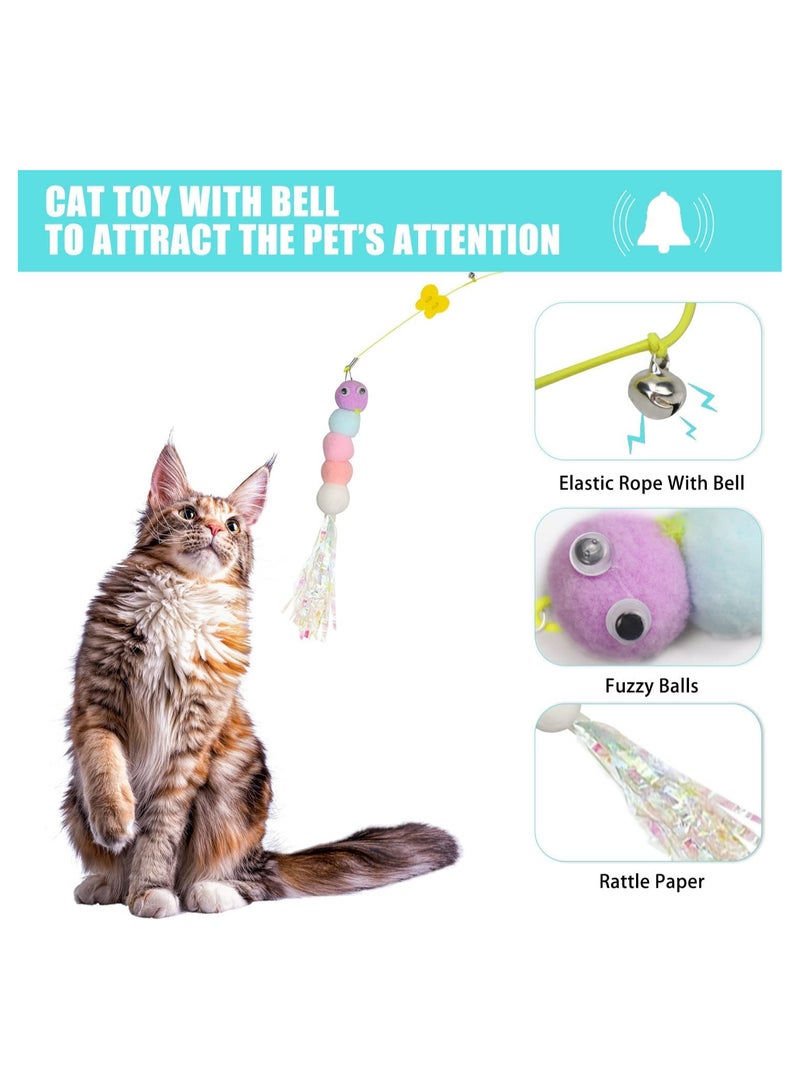 MissTiara 4PCS Hanging Cat Toys for Indoor Cats,Interactive cat Toys for Indoor Cats ,Hanging Door Bouncing Cat Toy ,Interactive Cat huntingToys for Kitten Indoor Door Frame - Image 3
