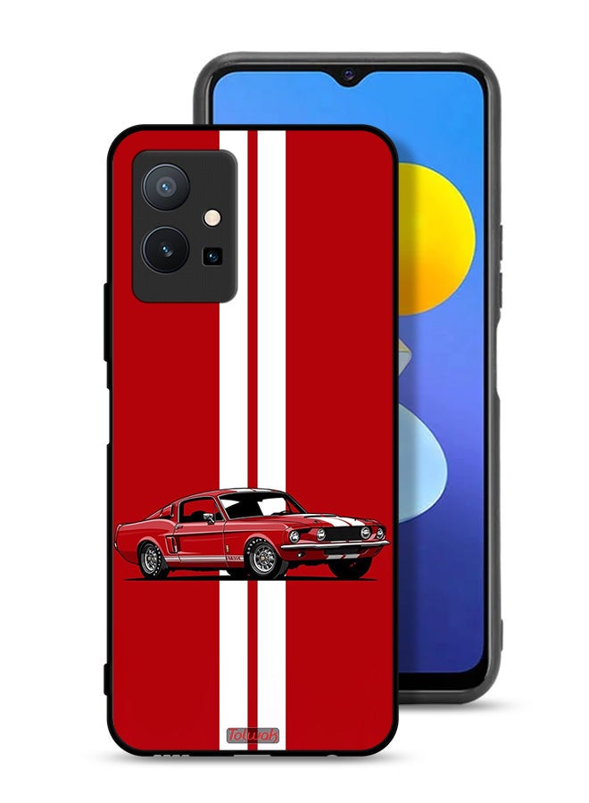 Tolwak Vivo Y75 5G Protective Case Cover Vintage Car Abstract Art - Image 1