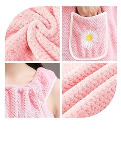 Excefore Microfiber Wearable Towel Bath, Ladies Sling Towel Wrap, Bath and Gym Towel, Quick Dry Fleece Bathrobe, Women Shower Wrap Towel with Pocket, Towel Wrap for Women (Size:L)  - Image 2