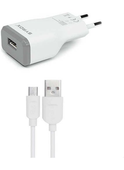 Syrox - Eu-39-Yotaphone 2 Compatible 2.0 Ampere Charger with Micro USB Port + Cable Charger - J15 - Image 1