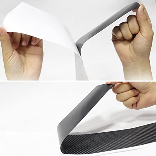Vadda 4pcs Carbon Fibre Sticker Car Door Sill Scuff Guard, Welcome Pedal Protect, Anti-Kick Scratch for Cars Doors | PVC | (Black) - Image 5