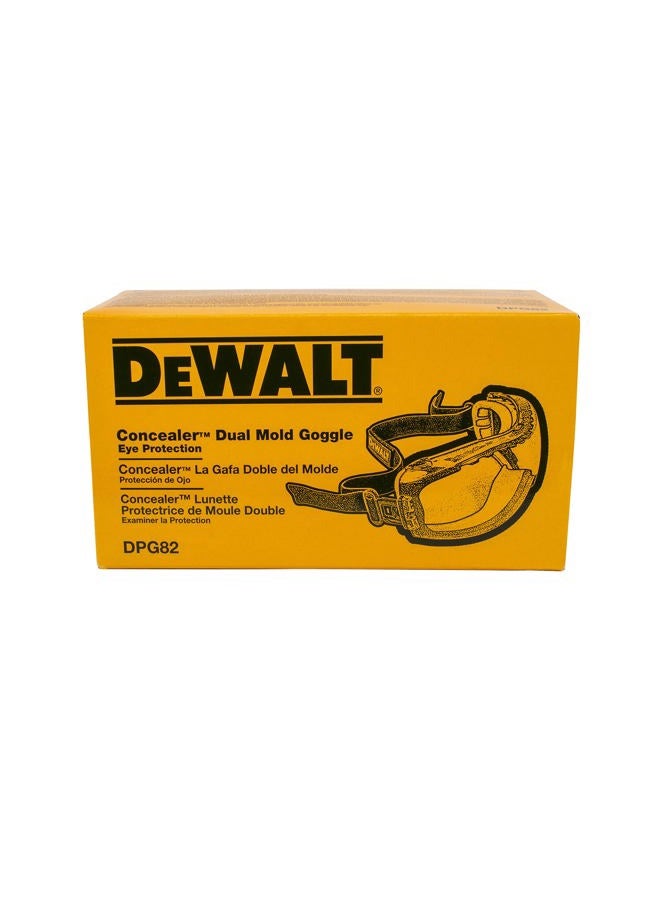 DEWALT DPG82-21C Dewalt DPG82-21 Concealer Smoke Anti-Fog Dual Mold Safety Goggle Smoke Lens - Image 4