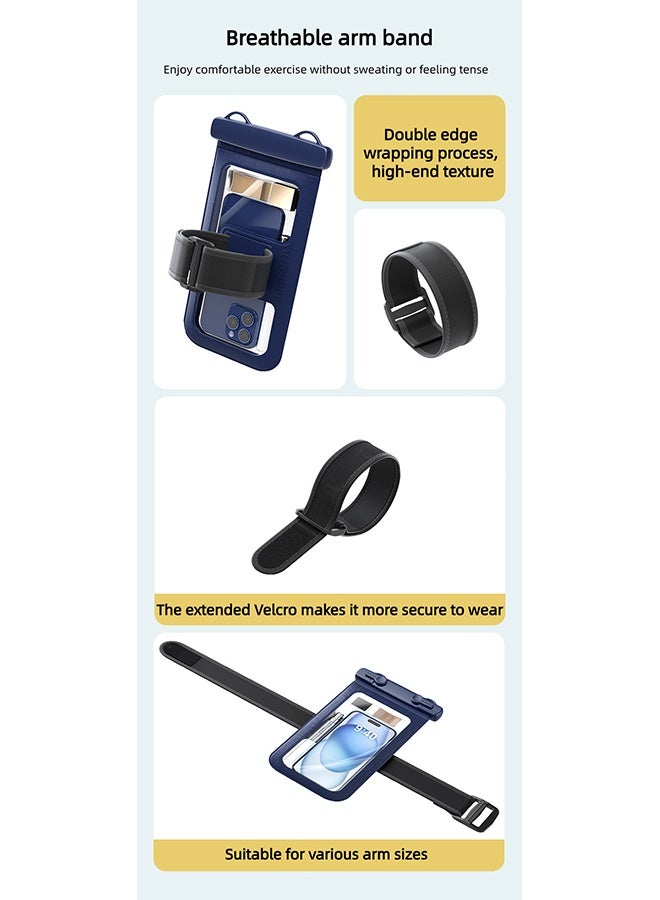 قضايا الهاتف المقاومة للماء، ipx8 مقاومة للماء أكياس الهاتف المختومة مصنوعة من مواد PVC، أكياس حماية الهاتف تحت الماء، أكياس الهاتف الغوص، الحبال والأسلحة، السباحة، الرفط، الغوص الهاتف أكياس جافة، مناسبة للهواتف 7.2 بوصة وأصغر (1 حزمة) - Image 3