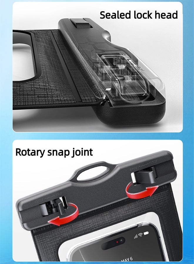 قضايا الهاتف المقاومة للماء، ipx8 مقاومة للماء أكياس الهاتف المختومة مصنوعة من مواد PVC، أكياس حماية الهاتف تحت الماء، أكياس الهاتف الغوص، الحبال والأسلحة، السباحة، الرفط، الغوص الهاتف أكياس جافة، مناسبة للهواتف 7.2 بوصة وأصغر (1 حزمة) - Image 4