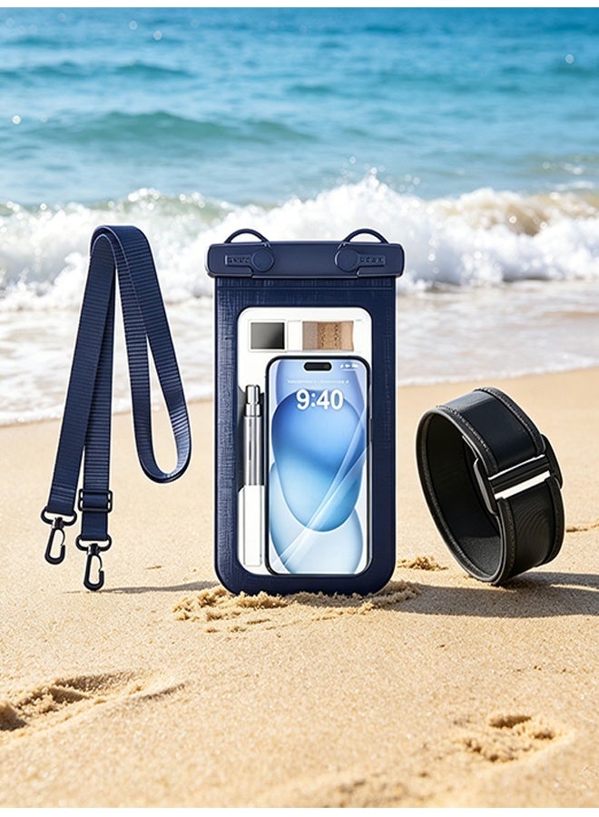 IPX8 Waterproof Phone Case PVC Material - Waterproof Phone Pouch, Sealed Protection Bag for Diving, Swimming & Rafting with Lanyard, Compatible with Phones up to 7.2 Inches (1 PC)