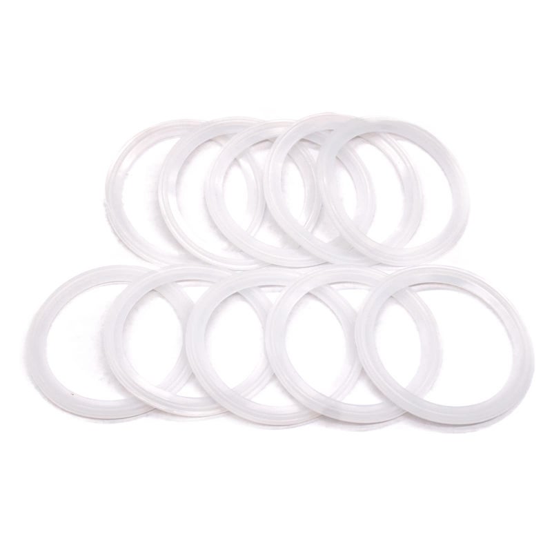 QiiMii 10 Pcs QiiMii White Silicon Tri clamp Gasket for Tri Clover Fittings 1/2"-4"（1/2-4 INCH) (2.5 INCH) - Image 5