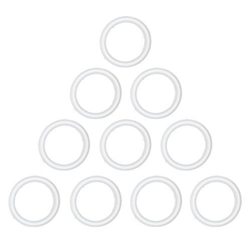 QiiMii 10 Pcs QiiMii White Silicon Tri clamp Gasket for Tri Clover Fittings 1/2"-4"（1/2-4 INCH) (2.5 INCH) - Image 3
