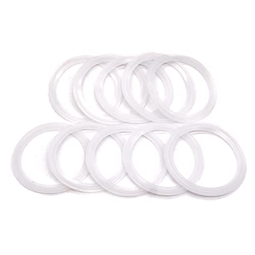 QiiMii 10 Pcs QiiMii White Silicon Tri clamp Gasket for Tri Clover Fittings 1/2"-4"（1/2-4 INCH) (2.5 INCH) - Image 1