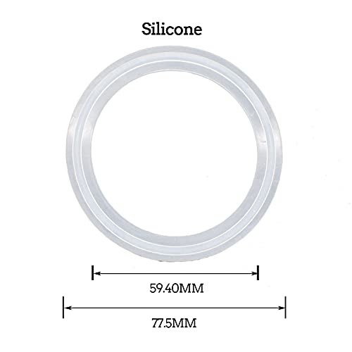 QiiMii 10 Pcs QiiMii White Silicon Tri clamp Gasket for Tri Clover Fittings 1/2"-4"（1/2-4 INCH) (2.5 INCH) - Image 4