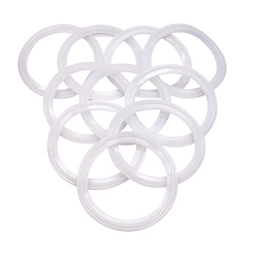 QiiMii 10 Pcs QiiMii White Silicon Tri clamp Gasket for Tri Clover Fittings 1/2"-4"（1/2-4 INCH) (2.5 INCH) - Image 2