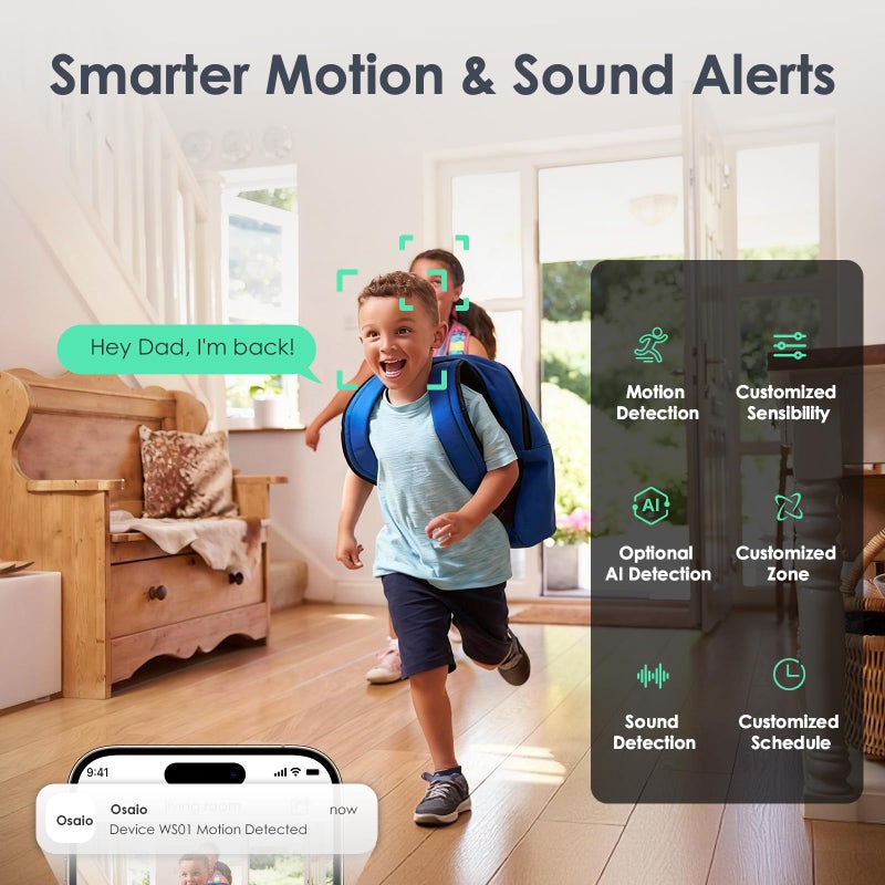 YOTON Indoor Security Camera 4pcs, Cameras for Home Security, Pet Camera w/Phone App, Baby Monitor, Dog Cam, Nanny Cam, Night Vision, 2-Way Audio, Motion Detection, Works w/Alexa - Image 5