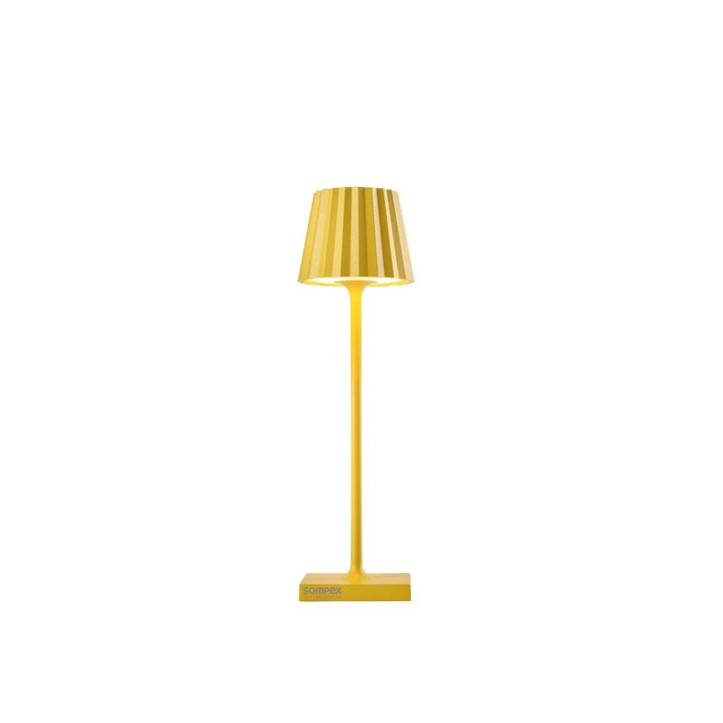 Sompex Troll Nano Table Lamp (Matte finish) | Indoor & Outdoor | 2 light colours | Stepless touch dimmer | 1.6W LED Battery Operated | Aluminium | 54 (splash and dust proof) 10 x 21 cm - Yellow - Image 1