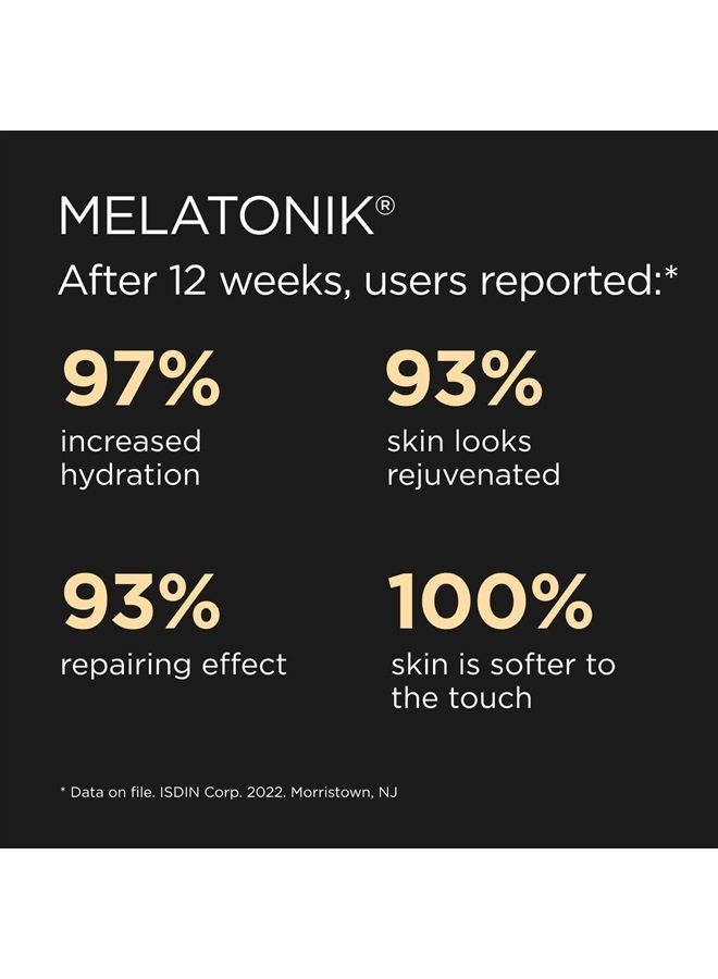 ISDIN ميلاتونيك، سيروم ليلي مضاد للشيخوخة بفوائد الاستعادة، 3 في 1 يصلح، يستعيد ويضيء مع الميلاتونين، باكوشيول، فيتامين C… - Image 3