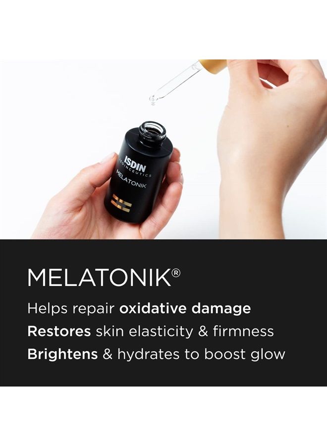 ISDIN ميلاتونيك، سيروم ليلي مضاد للشيخوخة بفوائد الاستعادة، 3 في 1 يصلح، يستعيد ويضيء مع الميلاتونين، باكوشيول، فيتامين C… - Image 2