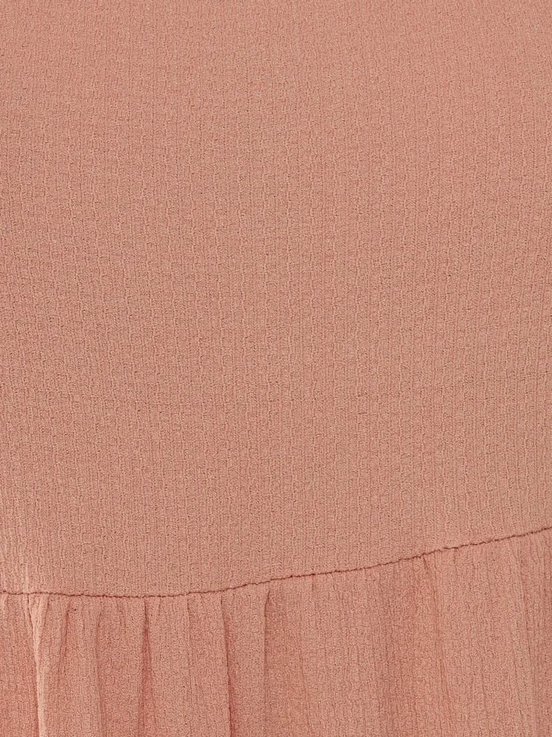Hiccup Pink Textured A-Form Midi Dress for Women | Best Price UAE