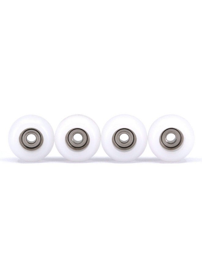Teak Tuning Cnc Polyurethane Fingerboard Bearing Wheels, White - Set Of 4 Wheels - Durable Material With A Hard Durometer - Image 4