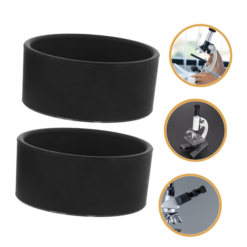 Soft Rubber Microscope Eyepiece Covers 4PCS Adjustable Fit for Stereo Laboratory Microscopes - Image 3