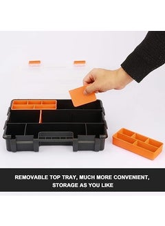 Divik Divik Hardware Tools Organiser Storage Box for Hardware Parts Screws Nuts Storage Box 4 in 1 Tool Organizer Set Portable Parts Storage Boxes Versatile and Durable Storage Tool Box 1Pcs  - Image 4