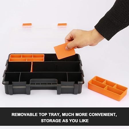 Divik Divik Hardware Tools Organiser Storage Box for Hardware Parts Screws Nuts Storage Box 4 in 1 Tool Organizer Set Portable Parts Storage Boxes Versatile and Durable Storage Tool Box 1Pcs  - Image 4