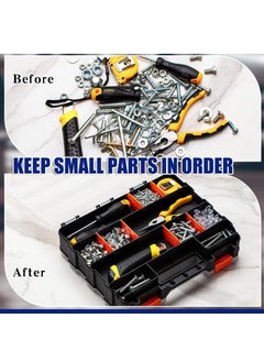 Divik Divik Hardware Tools Organiser Storage Box for Hardware Parts Screws Nuts Storage Box 4 in 1 Tool Organizer Set Portable Parts Storage Boxes Versatile and Durable Storage Tool Box 1Pcs  - Image 5