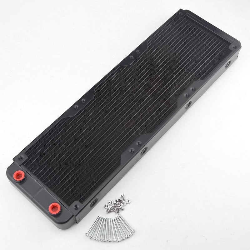 BXQINLENX مبادل حراري رادياتور ألمنيوم BXQINLENX 18 أنبوب لنظام تبريد المياه بالليزر CO2 360 مم - Image 2