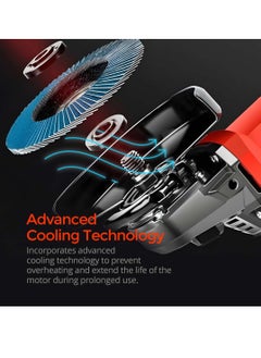 AFRA AFRA Angle Grinder, 230MM, 2200W (Soft Start), 6600r/Min No-Load Speed, 230mm Max Wheel Diameter, Spindle Lock, Large Trigger Switch. Soft Start Function, AFT-22-230AGRD, 1-Year Warranty.  - Image 3