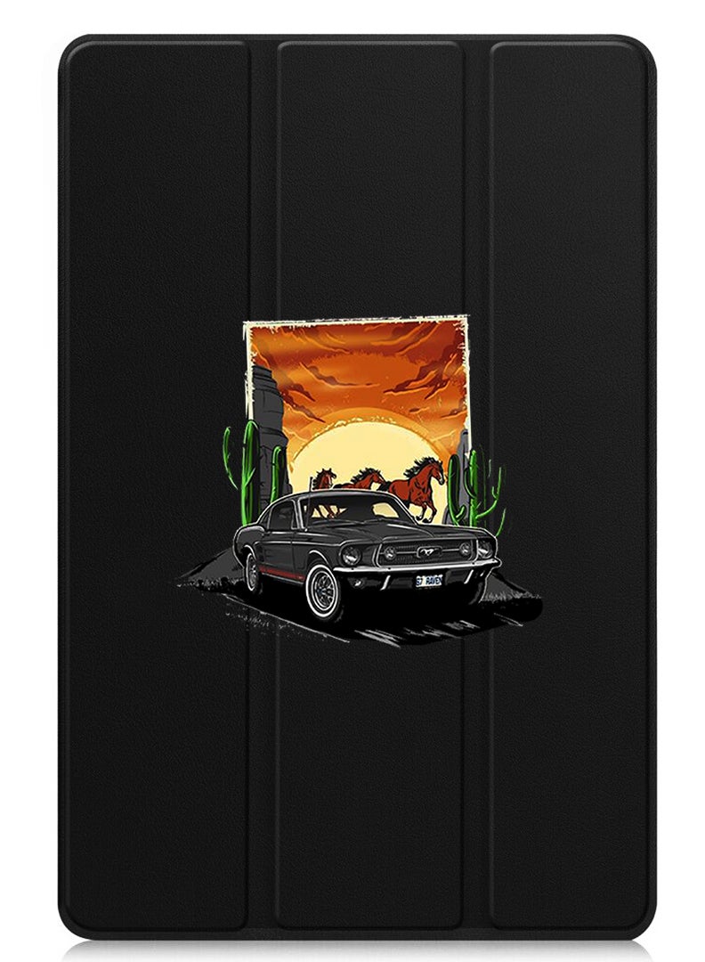 Theodor Protective Flip Case For Xiaomi Pad 7 & Xiaomi Pad 7 Pro With Trifold Stand Auto Wake Sleep Shockproof Cover - Car horse - Image 1