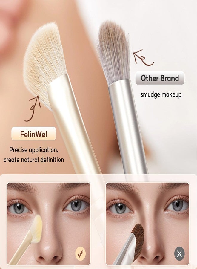 FelinWel Nose Contour Brush Half Fan-shape Makeup Brush for Precise Contouring, Soft Bristles, Versatile Use - Image 4