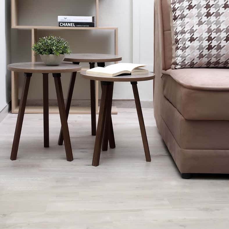 Pan Home مجموعة طاولات مارنوس المكونة من 3 قطع باللون البني - Image 1