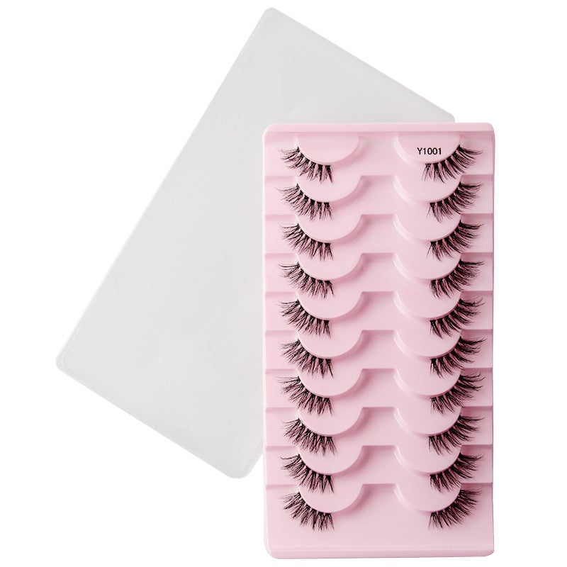 Wholesale Cross-Border European, Middle Eastern 10-Pair Faux Mink Curling Dense Half-Eye False Eyelashes - Image 3
