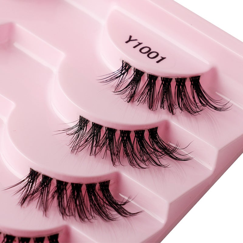 Wholesale Cross-Border European, Middle Eastern 10-Pair Faux Mink Curling Dense Half-Eye False Eyelashes - Image 4