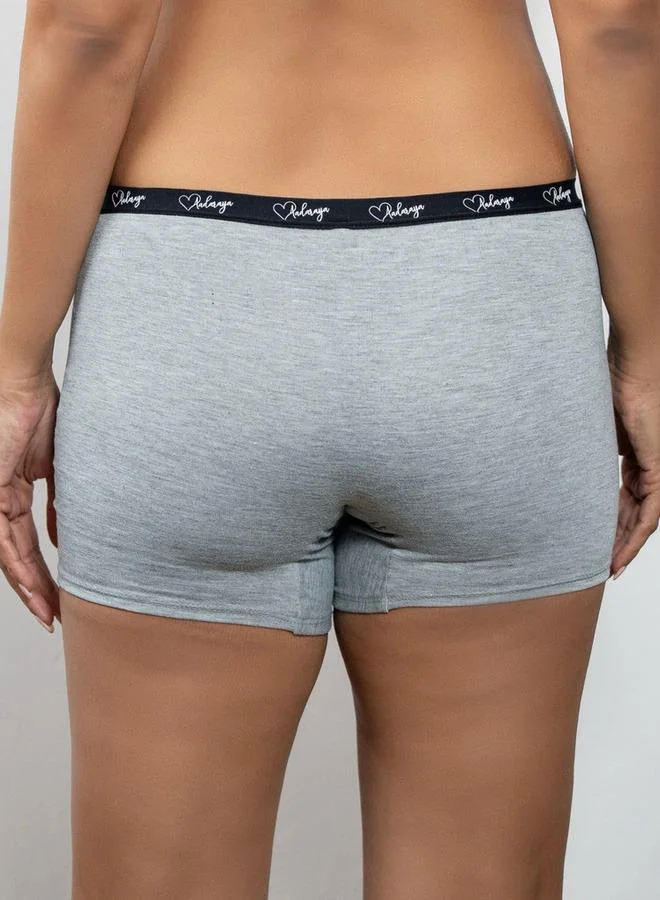 Aadaraya Set of 2 - Aadaraya Solid Shaping Shorts with Elasticated Waistband