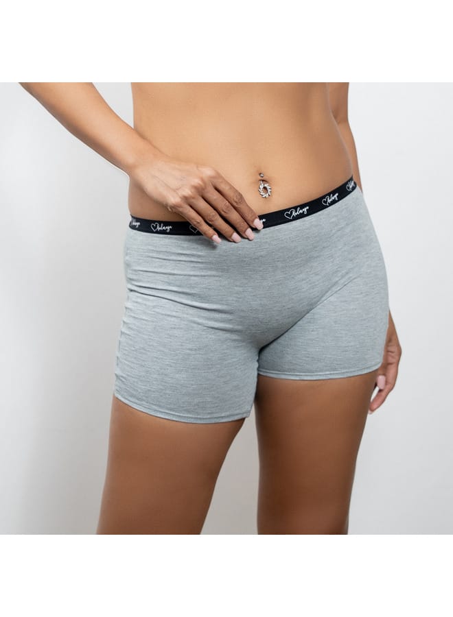 Aadaraya Set of 2 - Aadaraya Solid Shaping Shorts with Elasticated Waistband  - Image 2